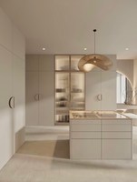 VermonHouzz Armoire Moderne avec Étagères Réglables, Garde-Robe Personnalisée de Luxe avec Porte en Verre Intégrée pour Résidentiel