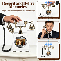 Livre d'or vidéo HD 1080P - Caméra murale vintage pour mariage, cabine photo, livre d'or vidéo, téléphone de mariage
