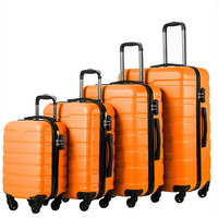 Sac de voyage personnalisé bon marché PC ABS valise chariot ensembles de bagages avec petits sacs à main cosmétiques pour femme