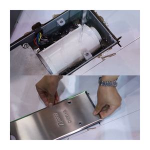 Porta di vetro elettrico Automatico porta battente a scomparsa piano <span class=keywords><strong>cerniera</strong></span> a molla porta più vicino - Product Image 3