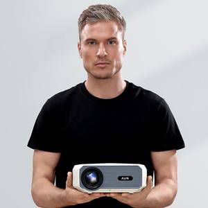 Service OEM ODM, projecteur portable 1080P HD, home cinéma pour la lecture de versets bibliques, livres d'histoires, cinéma, livraison gratuite, marque AUN A004 Pro - Product Image 1