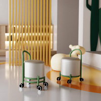 Tabouret bas roulant moderne en aluminium chaise d'apprentissage pivotante pour enfants beauté à domicile pour le salon tabouret paresseux en gros