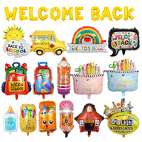 Ballons en aluminium en forme de crayon, sac d'école et bus scolaire, ballons à l'hélium « Bienvenue à l'école » pour enfants, décorations de fête de maternelle, vente en gros