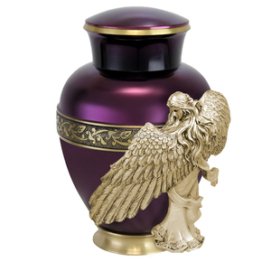 Organiseur d'aile d'ange violet et doré, stand en une robe flottante pour crinière, pour ceintures naturelles - Product Image 1