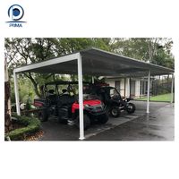 Prix d'usine, auvent en aluminium 6x6, double abri pour deux voitures, abri métallique pour voiture de style élégant