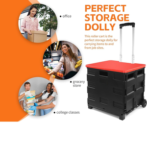 Nhà Sản Xuất Của Nhựa Bốn Bánh Xe Cuộn Container Tùy Chỉnh OEM Số Lượng Lớn Giặt Xe Tải Giặt Xe Đẩy Vệ sinh Giỏ Hàng Linen - Product Image 6