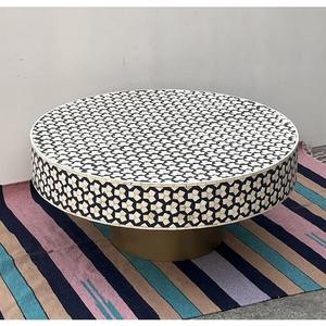 Table basse en os incrusté artisanale la plus vendue, avec un travail artisanal traditionnel pour une décoration intérieure élégante en grande quantité - Product Image 6