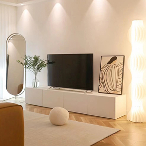 YQFOREVERエンターテインメントセンターリビングルームカーボンファイバーラージゲーミングシンプルコンソールガラス棚テレビスタンドモダン - Product Image 3