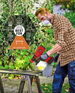 <span class=keywords><strong>Pistola</strong></span> de Pintura Inalámbrica HVLP de 200W para Autos, Aplicación de Tinte para Madera, Compatible con Batería <span class=keywords><strong>Milwaukee</strong></span> <span class=keywords><strong>M18</strong></span> de 18V (Herramienta Sin Pintura) - Product Image 4