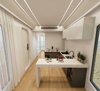 Maison préfabriquée à ossature acier insonorisée, assemblage rapide, villa capsule pour séjours de vacances, hôtels et espaces extérieurs