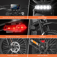 Moto électrique tout-terrain Hiqis MT19 1500W puissante 60V 35AH pour adultes, 19 pouces, pour l'UE, les États-Unis, le Royaume-Uni et le Mexique, autonomie 100 km