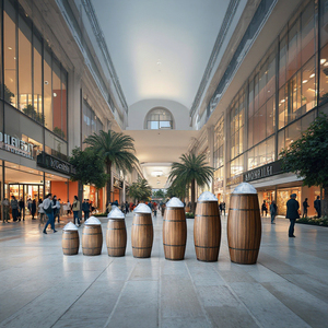 Antiqued 120cm gỗ lớn Rượu Vang Thùng chống đỡ cổ điển nền kinh tế loại mát cho đám cưới bên đồ uống đá xô nước giải khát bồn - Product Image 3