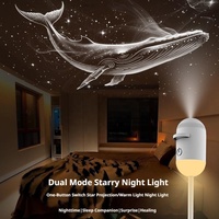 Projecteur d'étoiles et d'aurores boréales portable blanc moderne, alimenté par USB, mini lampe LED ultra-claire, lumière d'ambiance romantique nocturne
