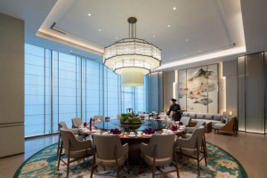 Ensemble de mobilier de salle à manger moderne et luxueux pour hôtel et <span class=keywords><strong>restaurant</strong></span> - Table en bois, chaise rembourrée et banquette - Product Image 5