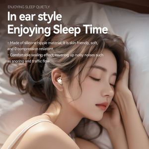 Penjualan terlaris M72 Mini TWS tampilan Digital earbud kecil lembut Tak Terlihat tidur nirkabel di telinga earphone untuk sisi tidur - Product Image 4