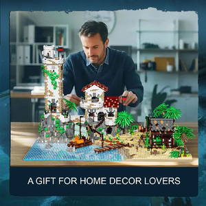 Baka 33923 8205pcs kiến trúc Serie <span class=keywords><strong>The</strong></span> Pirate harbor khối xây dựng mô hình kỹ thuật giáo dục đồ chơi lễ hội Quà Tặng - Product Image 5