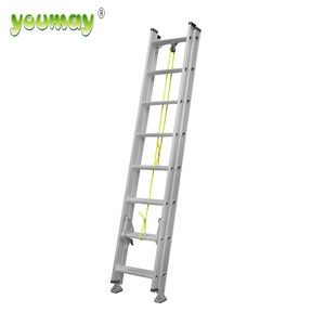 EN131 Échelle pliable Échelle d'extension en aluminium à 2 sections 2x8 marches Échelle <span class=keywords><strong>coulissante</strong></span> avec corde - Product Image 4