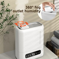 Humidificateur ultrasonique portable électrique intelligent, humidistat, faible bruit, diffuseur d'aromathérapie, plastique, huile essentielle, utilisation hôtelière, 4L