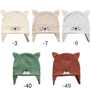 <span class=keywords><strong>Bonnet</strong></span> doux unisexe pour bébé avec oreilles de chat de dessin animé, protection des oreilles, respirant, décontracté, type <span class=keywords><strong>bonnet</strong></span> à enfiler - Product Image 2
