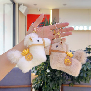 ตุ๊กตาม้า 3 มิติ ขนาดเล็ก ขายส่ง ของเล่นตุ๊กตาขนนุ่มรูปม้า จี้ห้อยกระเป๋า พวงกุญแจตุ๊กตาขนนุ่ม - Product Image 3