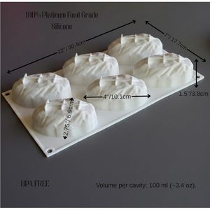 Moule à gâteau aux pistaches UNIMOULD, 100% silicone alimentaire, moule à chocolat blanc, moule à fondant, résistant au four et au lave-vaisselle, pour la décoration - Product Image 2