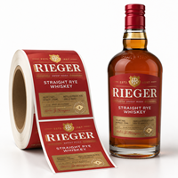Etiquetas Personalizadas para Botellas de Cerveza, Whisky y Vino, Etiquetas Autoadhesivas de Papel de Lujo, Estampado en Relieve, Impresión, Embalaje para Licores