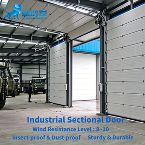 Portes <span class=keywords><strong>de</strong></span> <span class=keywords><strong>garage</strong></span> industrielles pour ateliers, entrepôts, systèmes logistiques - Portes segmentées automatiques à levage vertical, isolation thermique - Product Image 1