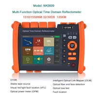 Instrument de test de fibre optique multifonction OTDR NK5600 avec écran tactile, 1310/1550 nm, 32/30 dB, 120 km, carte d'événements, OPM, VFL, Ethernet
