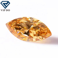 Pierres précieuses en moissanite de coupe cœur, champagne, certificat VVS GRA, prix de gros, diamants en moissanite pour la fabrication de bijoux