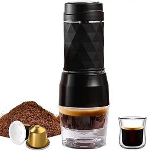 Nouvelle cafetière portable 3 en 1 pour l'extérieur avec recharge USB, compatible avec les capsules et les dosettes de <span class=keywords><strong>café</strong></span> moulu, pour les voyages et le camping - Product Image 1