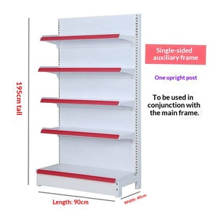 Supermarket Display Shelves Single-sided Double-sided Metal Heavy Duty Quick Installation for Convenience Stores <strong>Small</strong> <strong>Shops</strong> - Product Image 5