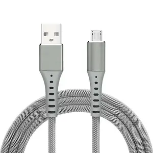 渔网尼龙编织usb-c至USB A 2.4A 3A C型快速充电器电缆2.0 C型数据USB电缆