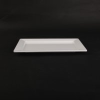 Assiettes rectangulaires en mélamine personnalisées avec logo, incassables, blanches, en plastique, pour restaurant, assiettes de service économiques