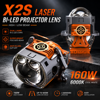 VAHID X2S 160W Projecteur Laser Bi-LED 6000K Phare de Voiture Universel à Faisceau Haut et Bas pour Rénovation et Amélioration de l'Éclairage Automobile