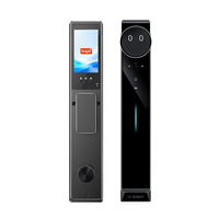 Serrure de porte intelligente WiFi IP en alliage d'aluminium ZJV60 V60 avec reconnaissance faciale 3D, carte mémoire et stockage cloud pour portes en acier/verre/bois