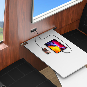 Ổ cắm sạc xe hơi 12V 24V âm trần 65W hai cổng <span class=keywords><strong>USB</strong></span> C PD3.0 cho ghế xe buýt, ghế xe hơi, dành cho laptop, máy tính bảng, điện thoại - Product Image 6