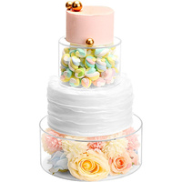 Support de présentation de gâteaux en acrylique transparent, personnalisable en couleur et en taille, écologique, à remplir soi-même, design remplissable, bord plus lisse, outils de pâtisserie
