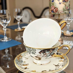 Venta al por mayor de juegos de vajilla de lujo de porcelana platos de cena de 10 pulgadas de hueso China juegos de vajilla para el hogar - Product Image 3