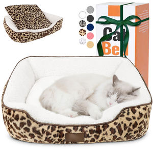 Luxus Leoparden muster Ortho pä dische Memory Foam Hundes chlafsofa Benutzer definierte umwelt freundliche Haustier Katzen betten Wasserdichte wasch bare abnehmbare Abdeckung - Product Image 4