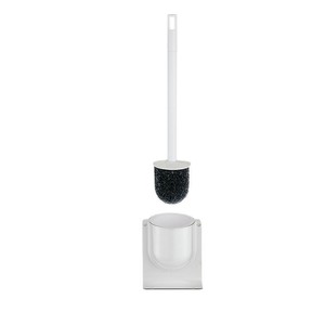Toilet Brush Holder With Long Handle Easy To Clean Rectangular Base For Bathroom Use - Product Image 5