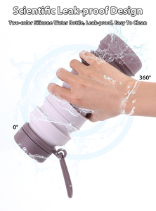 Nueva Botella de Agua Plegable de Silicona de 500 ml, Portátil, para Deportes al Aire Libre, Viajes, Senderismo, Camping - Product Image 5