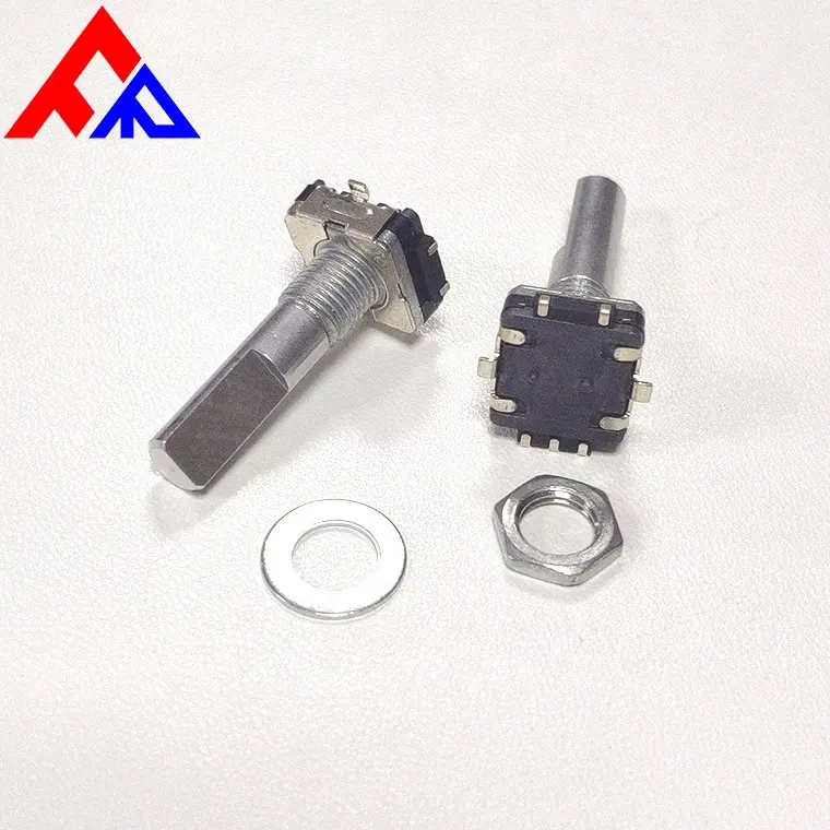 PEC11 SMD 5 ขาโลหะขนาดเส้นผ่านศูนย์กลาง 6 มม.แบนเพลาเพลา klinder 18/20/30 เบรคโรตารี่ encoder