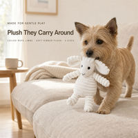 Jouet interactif pour chien et chat, en peluche douce, agneau, renard, lion, 40 cm, avec son