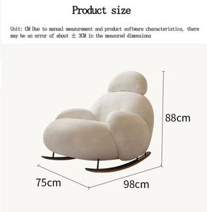 Sillón Sofá Reclinable Individual Acentuado Estilo Nórdico Moderno Personalizado para Sala de Estar Relajante Mecedora para Adultos Muebles de Dormitorio - Product Image 6
