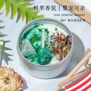 Yuhuan Seashell Scented Candles Round Handmade Soy Wax Floral Fragrance Bohemian Style Decorative Gifts - Product Image 3