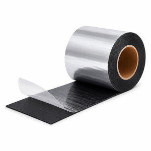 Bande d'étanchéité auto-adhésive en asphalte imperméable avec surface en feuille d'aluminium pour toiture de hangar résidentiel, caravane et tôle ondulée - Product Image 1