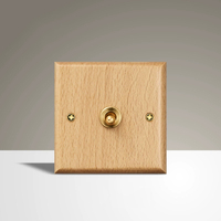 Interrupteur mural tactile 4 gangs en laiton massif, design minimaliste de luxe, avec plaque frontale en bois, 2 voies, durable, pour maison et hôtel
