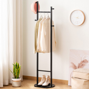 Simple coat <b>rack</b> for rental rooms, floor-standing, standing <b>clothes</b> <b>rack</b> for bedrooms, minimalist storage <b>rack</b> for home use, - Product Image 1