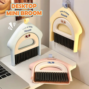 Bathroom Mini Dustpan and Keyboard Cleaning Brush Set High-value Plastic Cartoon Multi-Functional Children's <b>Desk</b> Cleaning Brush - Product Image 4