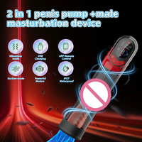 Elektrische Penispumpe APP-Steuerung Silikon Weiche Vakuum-Saugpumpe Männliche Verbesserung Erwachsenen-Sexspielzeug für Männer Einfach zu Reinigen Wiederverwendbar